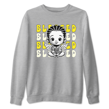 Air Jordan 4 Vivid Sulfur shirt to match jordans Blessed sneaker tees 4s Vivid Sulfur SNRT Sneaker Release Tees unisex cotton Heather Grey 2 crew neck shirt