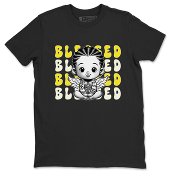 Air Jordan 4 Vivid Sulfur shirt to match jordans Blessed sneaker tees 4s Vivid Sulfur SNRT Sneaker Release Tees unisex cotton Black 2 crew neck shirt