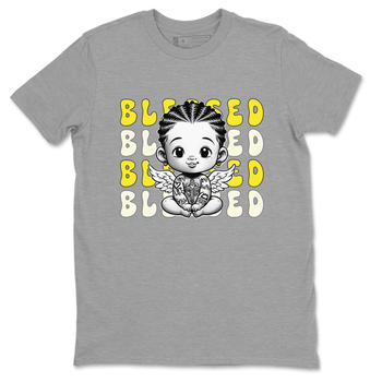 Air Jordan 4 Vivid Sulfur shirt to match jordans Blessed sneaker tees 4s Vivid Sulfur SNRT Sneaker Release Tees unisex cotton Heather Grey 2 crew neck shirt