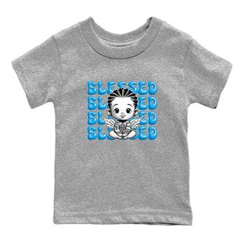 1s High OG UNC Reimagined shirts to match jordans Blessed Baby graphic tees Air Jordan 1 UNC Reimagined match shoes to clothes SNRT Sneaker Tees Youth Baby Heather Grey 2 tee