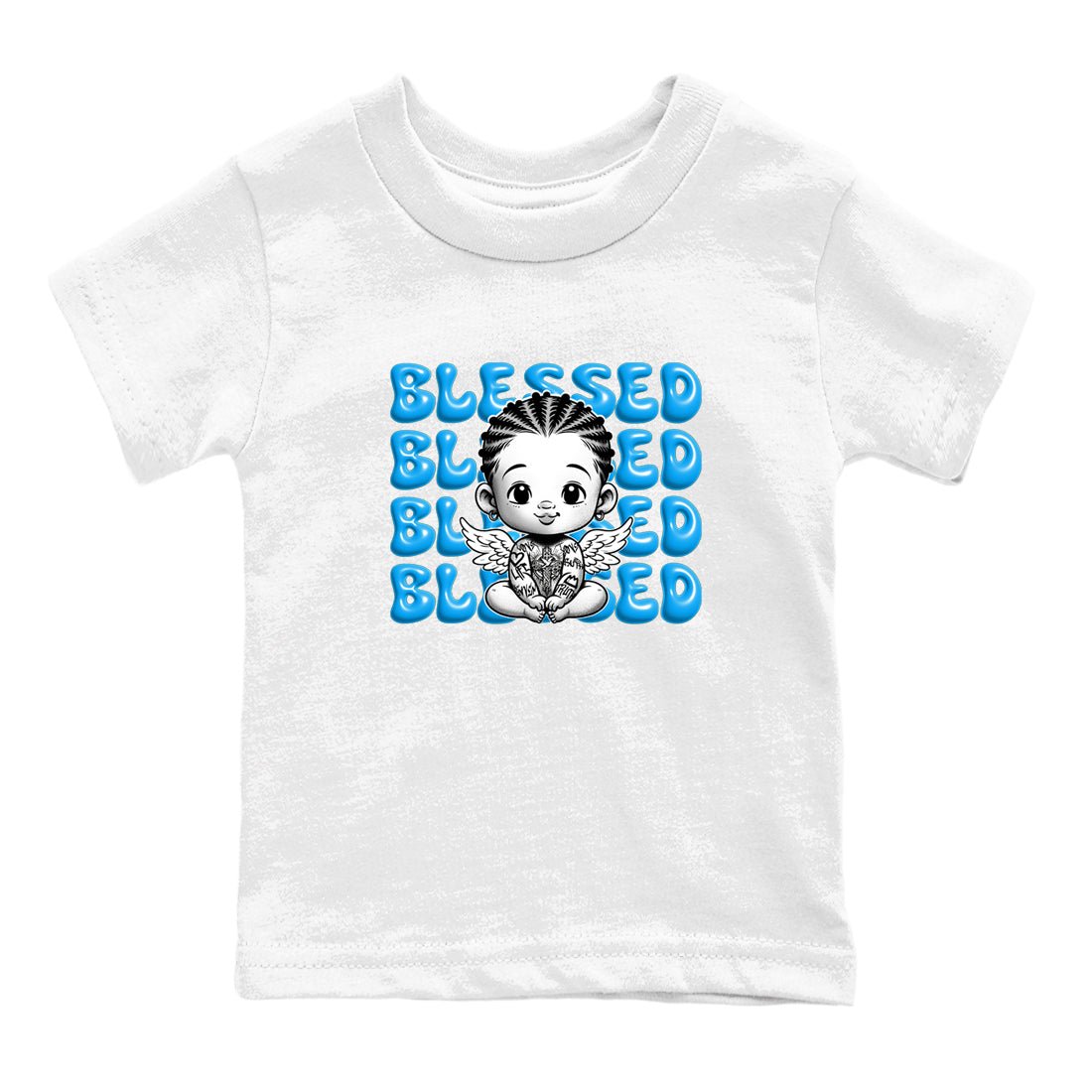 1s High OG UNC Reimagined shirts to match jordans Blessed Baby graphic tees Air Jordan 1 UNC Reimagined match shoes to clothes SNRT Sneaker Tees Youth Baby White 2 tee