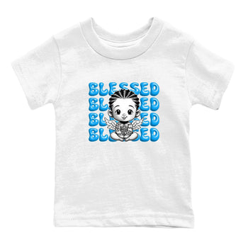 1s High OG UNC Reimagined shirts to match jordans Blessed Baby graphic tees Air Jordan 1 UNC Reimagined match shoes to clothes SNRT Sneaker Tees Youth Baby White 2 tee
