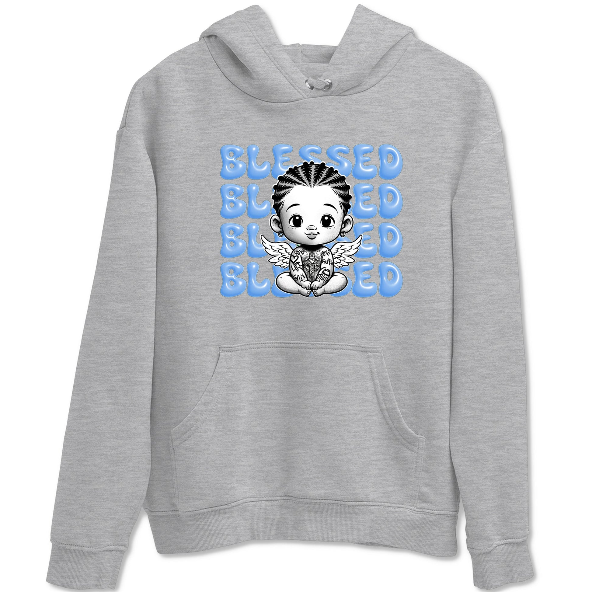 4s Forget Me Not shirts to match jordans Blessed Baby graphic tees Air Jordan 4 Forget Me Not match shoes to clothes SNRT Sneaker Tees unisex cotton Heather Grey 2 shirts