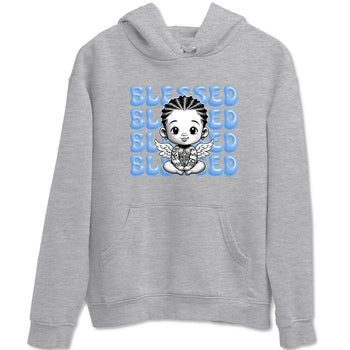 4s Forget Me Not shirts to match jordans Blessed Baby graphic tees Air Jordan 4 Forget Me Not match shoes to clothes SNRT Sneaker Tees unisex cotton Heather Grey 2 shirts