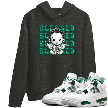 Air Jordan 4 Retro Oxidized Green shirts to match jordans Blessed Baby sneaker match tees Air Jordan 4 Oxidized Green SNRT Sneaker Tees streetwear brand Charcoal Heather 1 unisex cotton tee