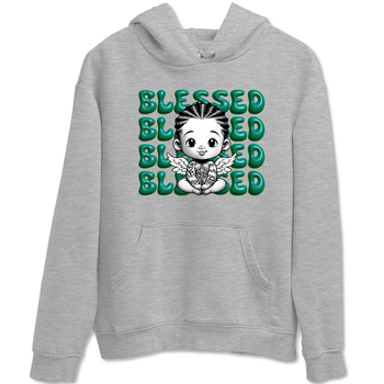 Air Jordan 4 Retro Oxidized Green shirts to match jordans Blessed Baby sneaker match tees Air Jordan 4 Oxidized Green SNRT Sneaker Tees streetwear brand Heather Grey 2 unisex cotton tee