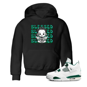 Air Jordan 4 Retro Oxidized Green shirts to match jordans Blessed Baby sneaker match tees Air Jordan 4 Oxidized Green SNRT Sneaker Tees streetwear brand Baby and Youth Black 1 cotton tee