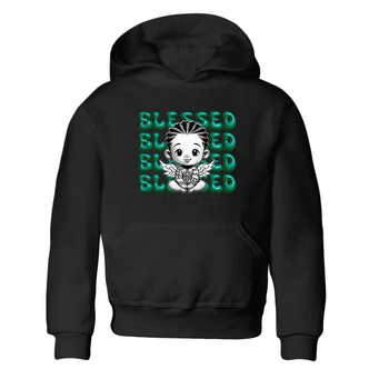 Air Jordan 4 Retro Oxidized Green shirts to match jordans Blessed Baby sneaker match tees Air Jordan 4 Oxidized Green SNRT Sneaker Tees streetwear brand Baby and Youth Black 2 cotton tee