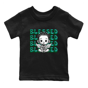 Air Jordan 4 Retro Oxidized Green shirts to match jordans Blessed Baby sneaker match tees Air Jordan 4 Oxidized Green SNRT Sneaker Tees streetwear brand Baby and Youth Black 2 cotton tee