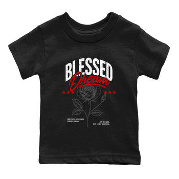 Sneaker match tees – Sneaker Threads To Match Air Foamposite Cough Drop Shoes, Air Foamposite One Black and Varsity Red – Blessed Dream Kids T-Shirt Black 2