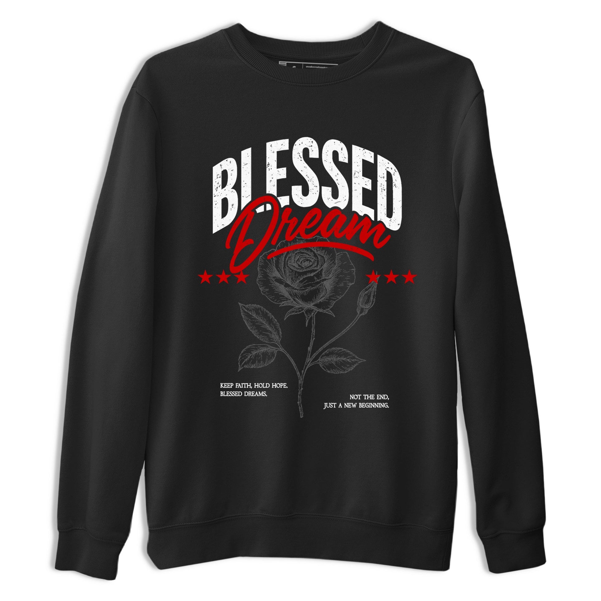 Sneaker match tees – Sneaker Threads To Match Air Foamposite Cough Drop Shoes, Air Foamposite One Black and Varsity Red – Blessed Dream Tee Black 2