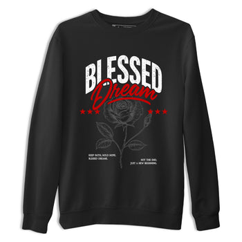 Sneaker match tees – Sneaker Threads To Match Air Foamposite Cough Drop Shoes, Air Foamposite One Black and Varsity Red – Blessed Dream Tee Black 2