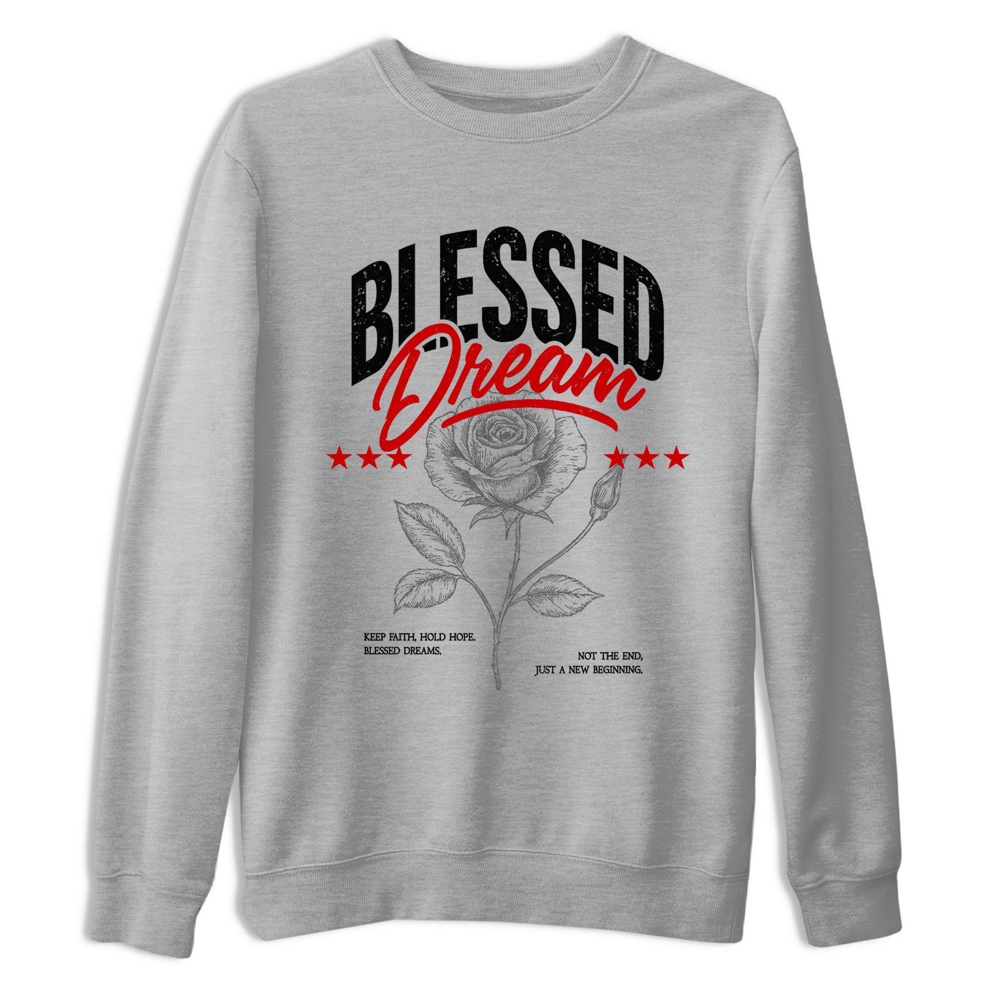 Sneaker match tees – Sneaker Threads To Match Air Foamposite Cough Drop Shoes, Air Foamposite One Black and Varsity Red – Blessed Dream Tee Heather Grey 2