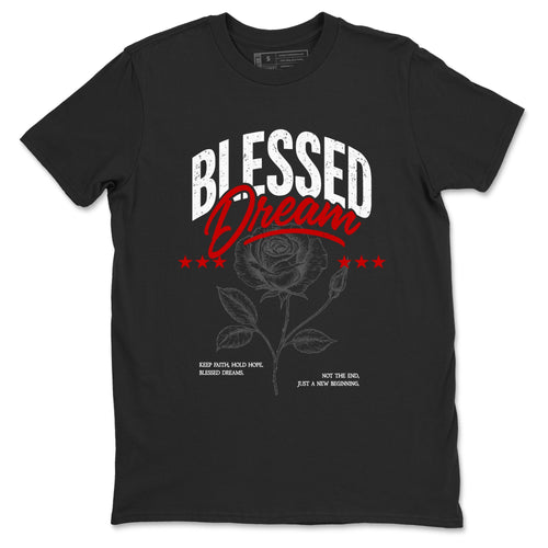 Sneaker match tees – Sneaker Threads To Match Air Foamposite Cough Drop Shoes, Air Foamposite One Black and Varsity Red – Blessed Dream Tee Black 2
