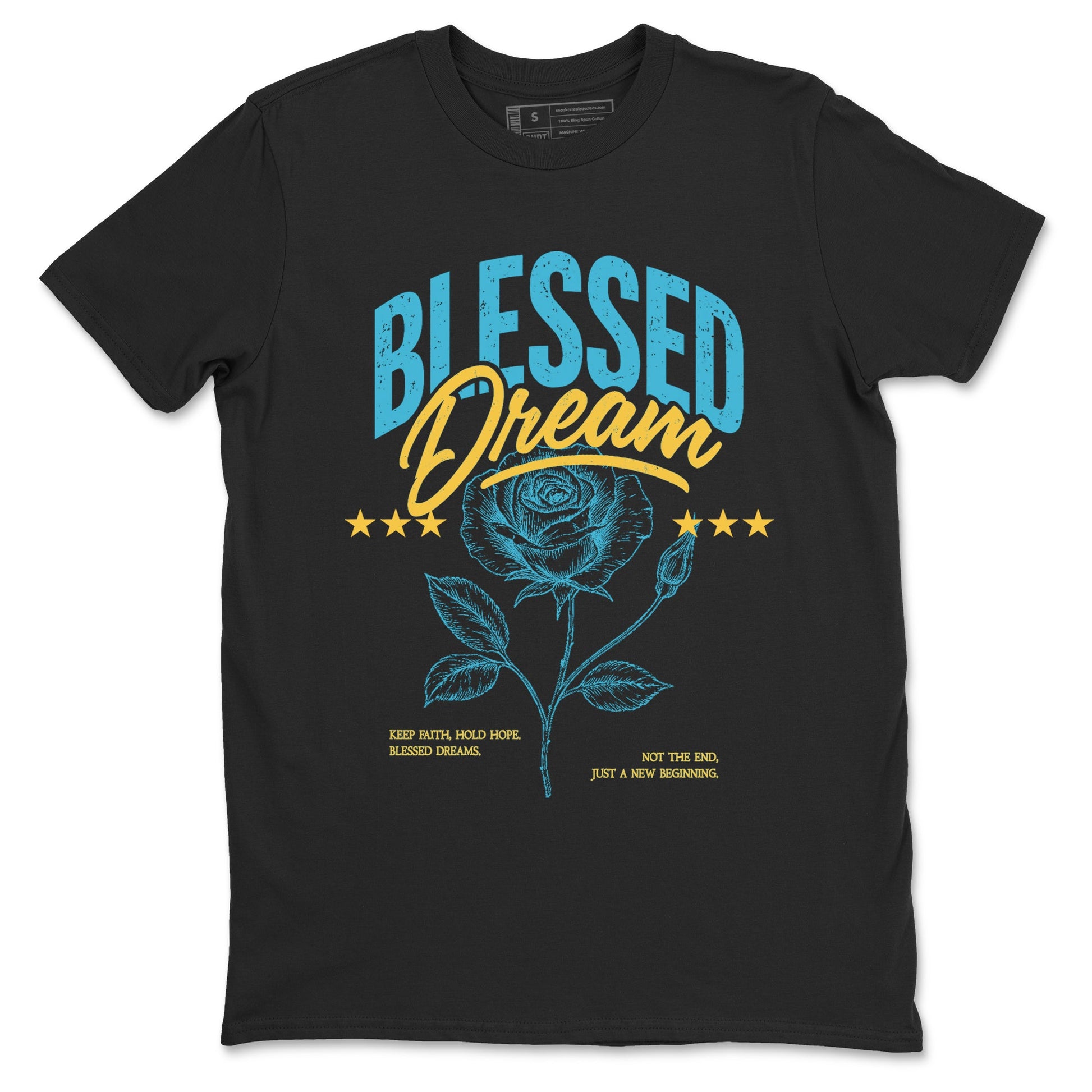 Sneaker Threads – Sneaker Tees To Match Air Jordan 11 Retro Gamma – Blessed Dream Graphic Tee Black 2. Perfect for Jordan releases 2025 colorways.
