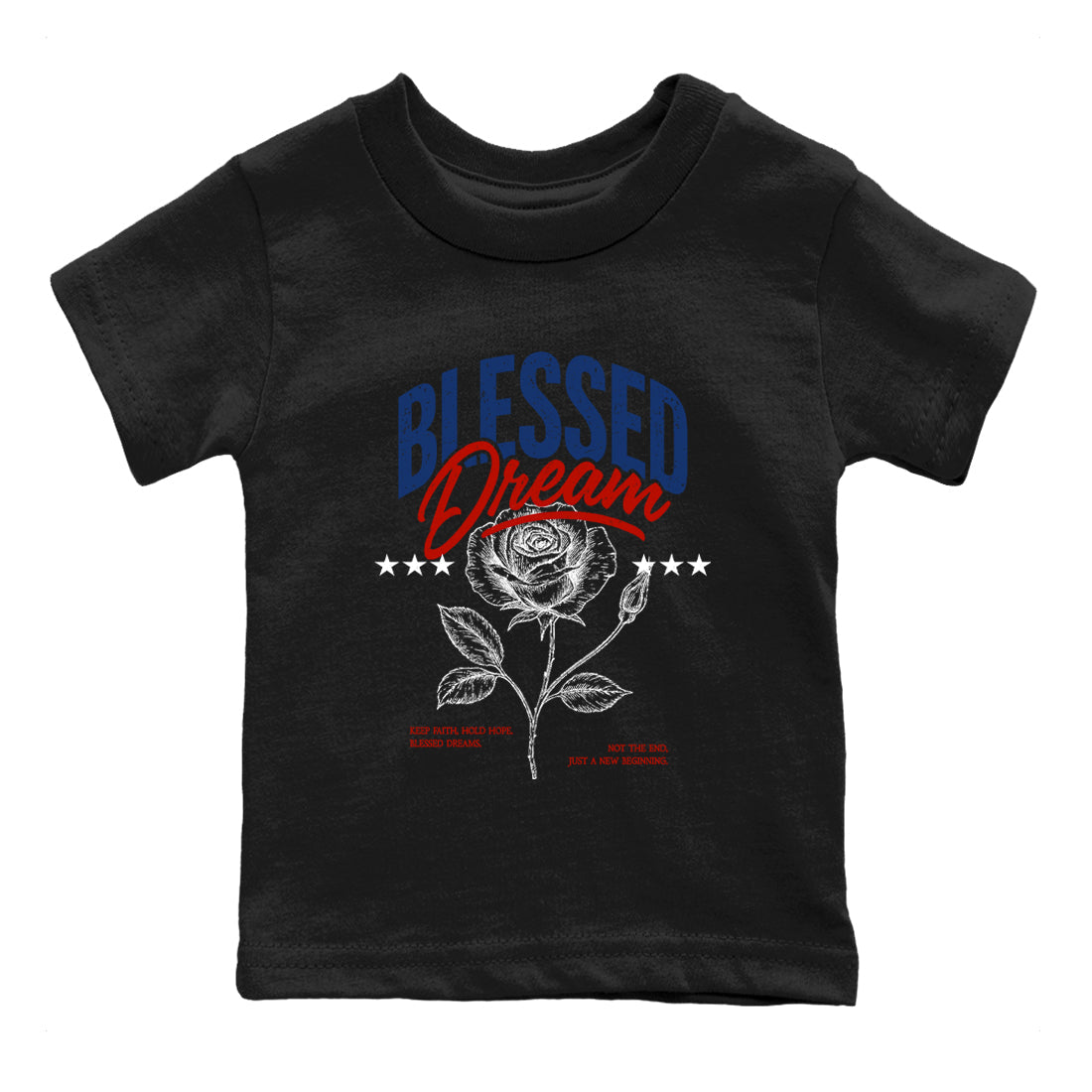 Sneaker match tees – Sneaker Threads To Match Air Jordan 11 Rare Air Shoes – Blessed Dream Kids T-Shirt Black 2
