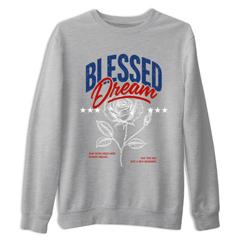 Sneaker match tees – Sneaker Threads To Match Air Jordan 11 Rare Air Shoes – Blessed Dream Tee Heather Grey 2