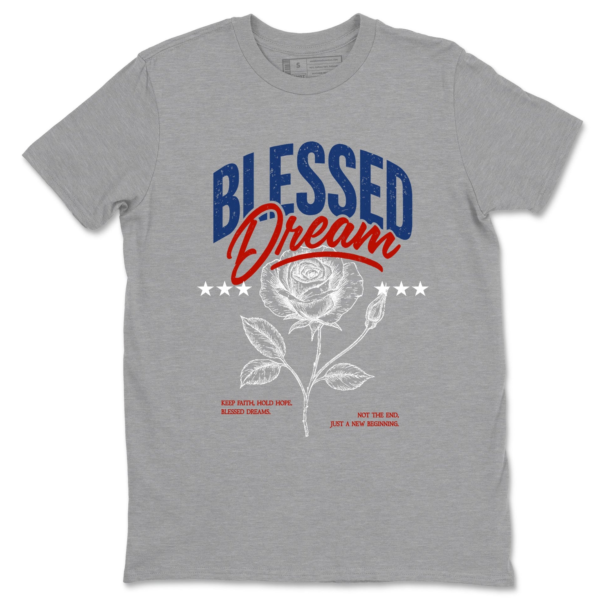 Sneaker match tees – Sneaker Threads To Match Air Jordan 11 Rare Air Shoes – Blessed Dream Tee Heather Grey 2