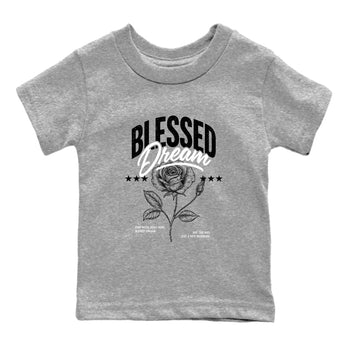 Sneaker match tees – Sneaker Tees To Match Air Jordan 4 Black Cat Shoes – Blessed Dream Kids T-Shirt Heather Grey 2