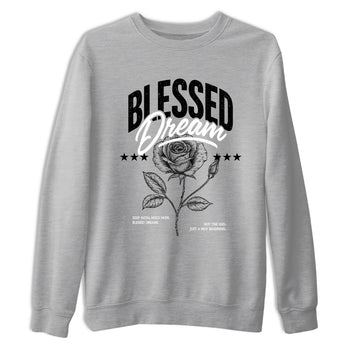 Sneaker match tees – Sneaker Tees To Match Air Jordan 4 Black Cat Shoes – Blessed Dream Tee Heather Grey 2