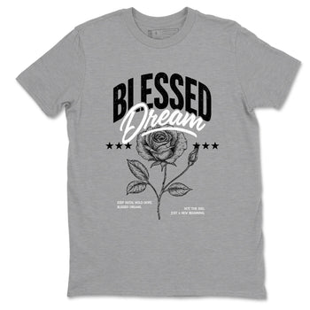 Sneaker match tees – Sneaker Tees To Match Air Jordan 4 Black Cat Shoes – Blessed Dream Tee Heather Grey 2