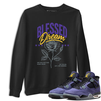 Best Sneakerfits graphic tee – Los Angeles Basketball Tees To Match Air Jordan 4 Lakeshow – Blessed Dream Tee Black 1