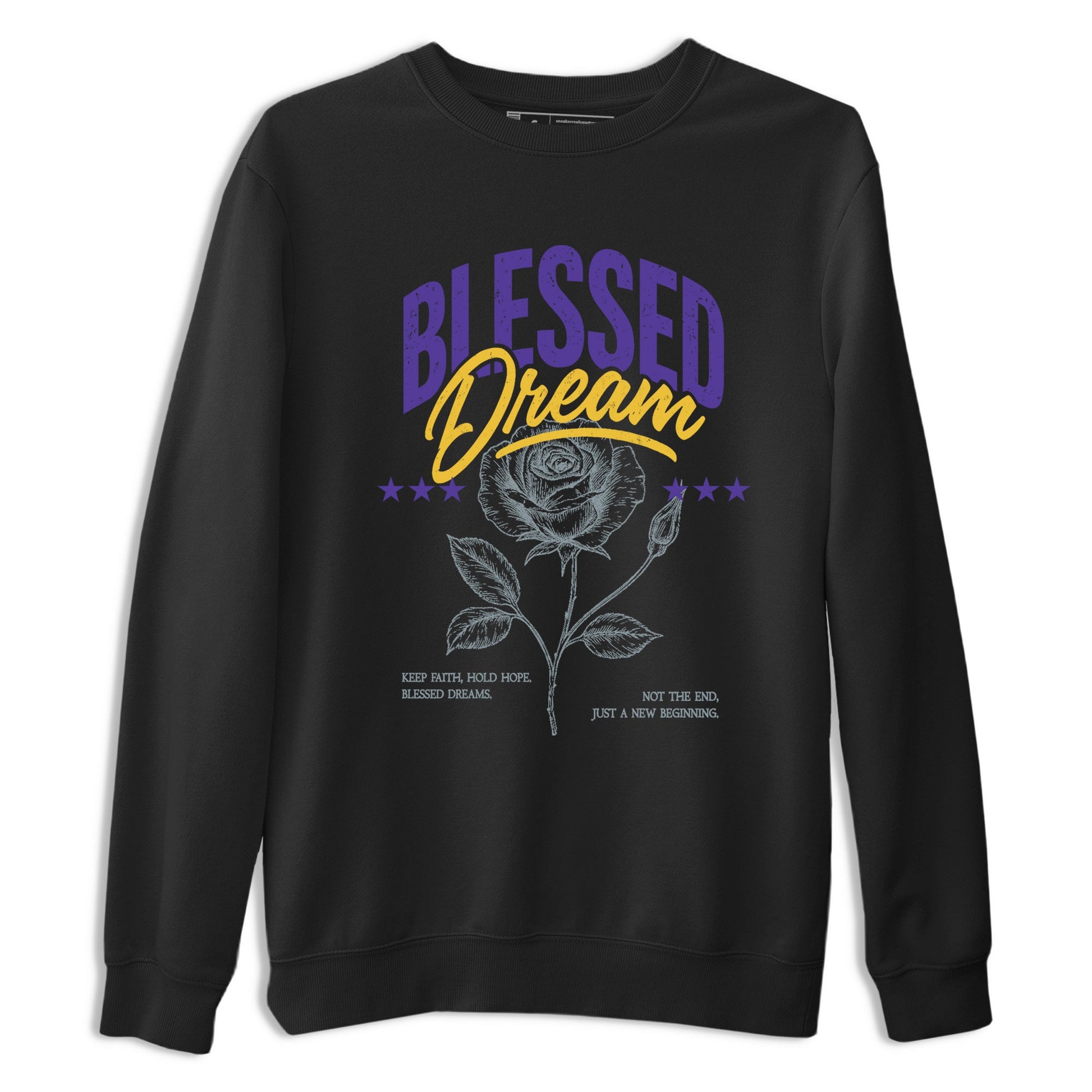 Best Sneakerfits graphic tee – Los Angeles Basketball Tees To Match Air Jordan 4 Lakeshow – Blessed Dream Tee Black 2