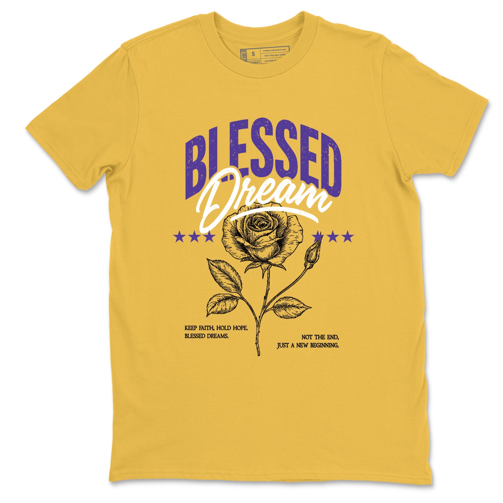 Best Sneakerfits graphic tee – Los Angeles Basketball Tees To Match Air Jordan 4 Lakeshow – Blessed Dream Tee Daisy 2