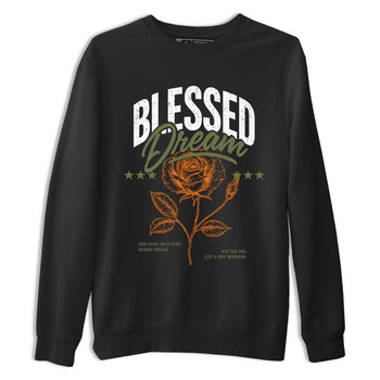 Sneaker match tees – Sneaker Threads To Match Air Jordan 4 OG Olive Shoes, Air Jordan 4 OG Olive – Blessed Dream Tee Black 2