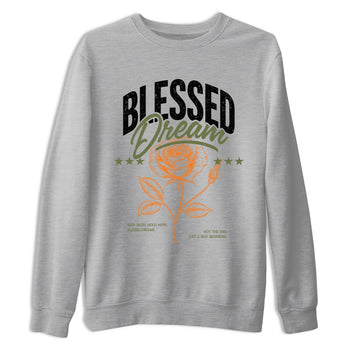 Sneaker match tees – Sneaker Threads To Match Air Jordan 4 OG Olive Shoes, Air Jordan 4 OG Olive – Blessed Dream Tee Heather Grey 2