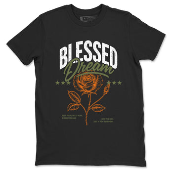 Sneaker match tees – Sneaker Threads To Match Air Jordan 4 OG Olive Shoes, Air Jordan 4 OG Olive – Blessed Dream Tee Black 2