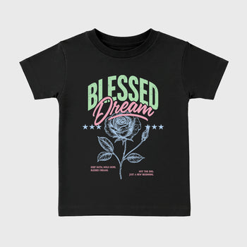 Sneaker match tees – Sneaker Tees To Match Air Jordan 4 Valentines Day Kids Shoes – Blessed Dream Kids T-Shirt Black 2