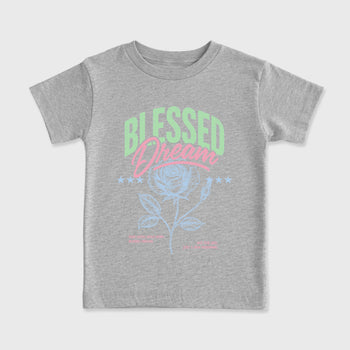 Sneaker match tees – Sneaker Tees To Match Air Jordan 4 Valentines Day Kids Shoes – Blessed Dream Kids T-Shirt Heather Grey 2