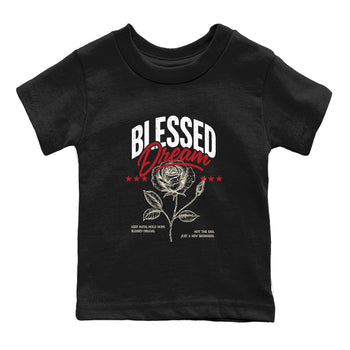 Sneaker match tees – Sneaker Tees To Match Air Jordan 4 Valentines Day Shoes – Blessed Dream Kids T-Shirt Black 2