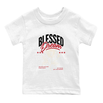 Sneaker match tees – Sneaker Tees To Match Air Jordan 4 Valentines Day Shoes – Blessed Dream Kids T-Shirt White 2