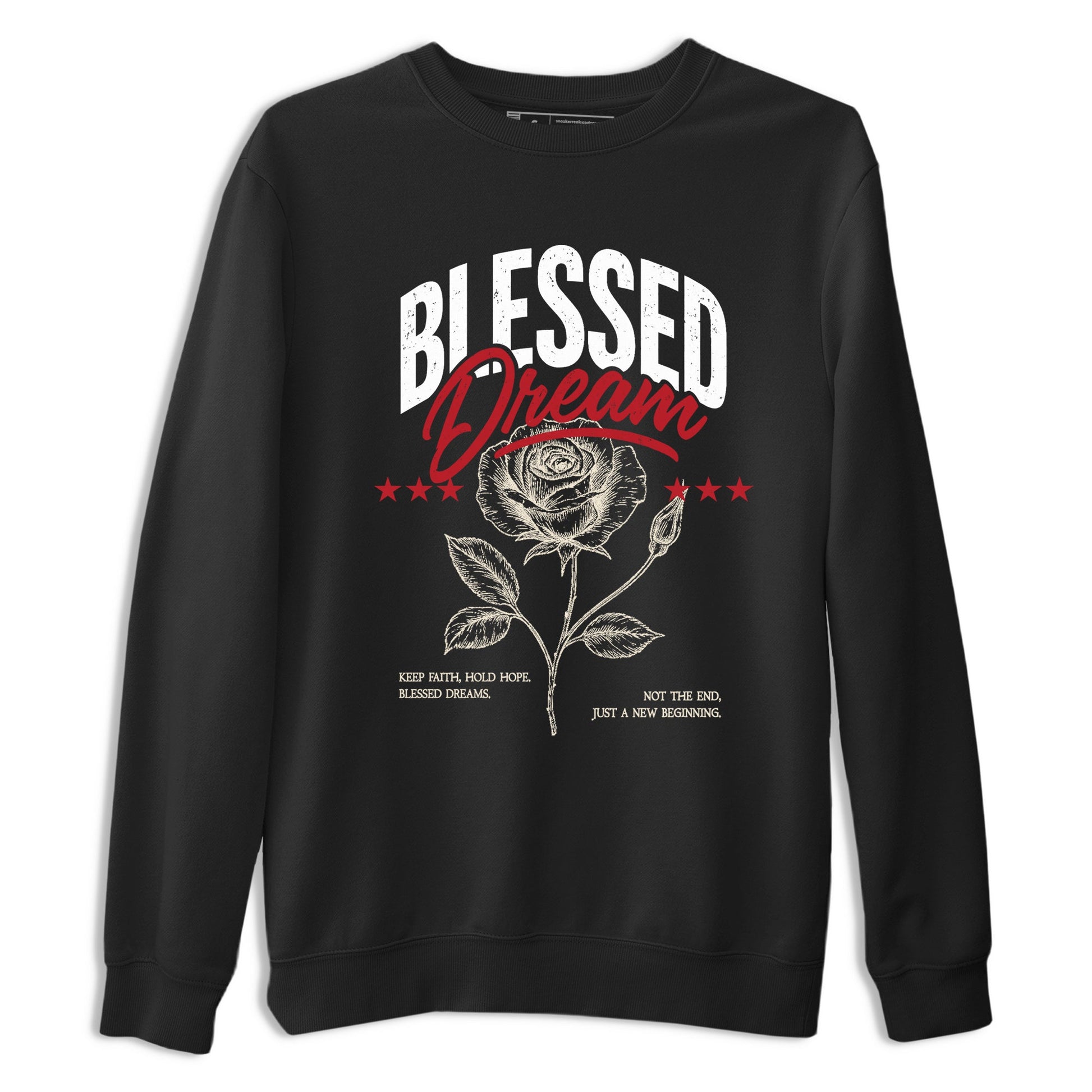 Sneaker match tees – Sneaker Tees To Match Air Jordan 4 Valentines Day Shoes – Blessed Dream Tee Black 2