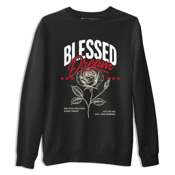 Sneaker match tees – Sneaker Tees To Match Air Jordan 4 Valentines Day Shoes – Blessed Dream Tee Black 2