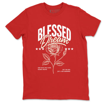 Sneaker match tees – Sneaker Tees To Match Air Jordan 4 Valentines Day Shoes – Blessed Dream Tee Red 2
