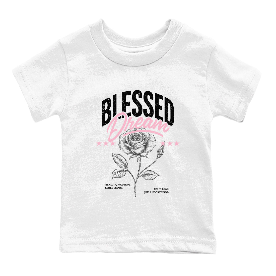Sneaker match tees – Sneaker Threads To Match Air Jordan 5 35th Anniversary Shoes – Blessed Dream Kids T-Shirt White 2
