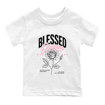 Sneaker match tees – Sneaker Threads To Match Air Jordan 5 35th Anniversary Shoes – Blessed Dream Kids T-Shirt White 2