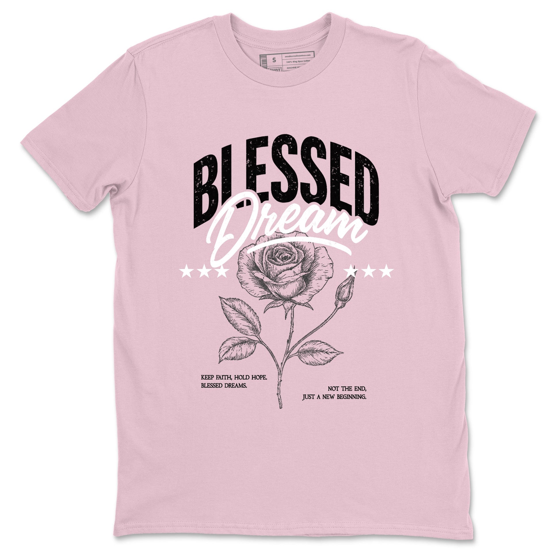 Sneaker match tees – Sneaker Threads To Match Air Jordan 5 35th Anniversary Shoes – Blessed Dream Tee Pink 2
