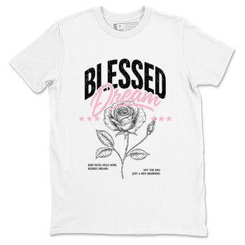 Sneaker match tees – Sneaker Threads To Match Air Jordan 5 35th Anniversary Shoes – Blessed Dream Tee White 2