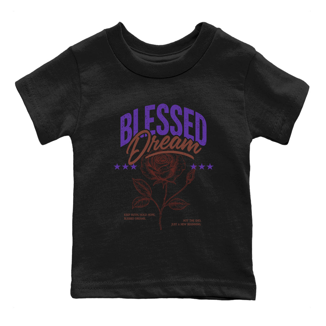 Sneaker match tees – Sneaker Threads To Match Dunk Low Persian Violet Shoes – Blessed Dream Kids T-Shirt Black 2