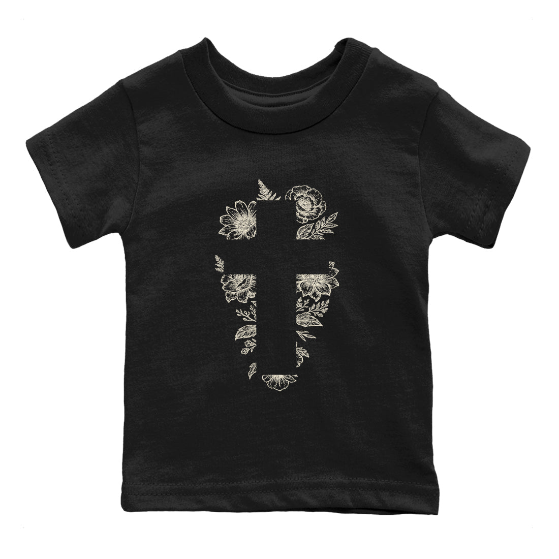 Sneaker Threads – Sneaker Tees To Match Air Foamposite One Pearl – Blessed Flowers Youth Graphic Tee Black 2. Perfect for Jordan releases 2025 colorways.