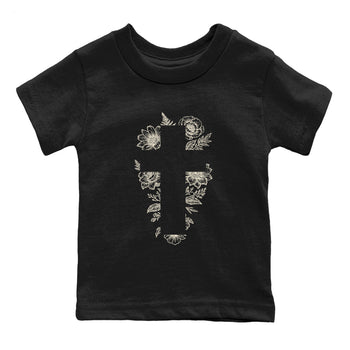Sneaker Threads – Sneaker Tees To Match Air Foamposite One Pearl – Blessed Flowers Youth Graphic Tee Black 2. Perfect for Jordan releases 2025 colorways.
