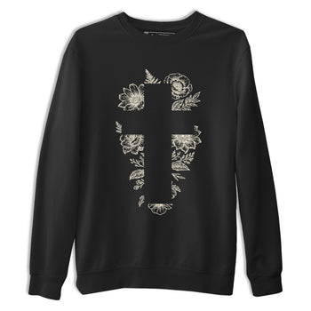 Sneaker Threads – Sneaker Tees To Match Air Foamposite One Pearl – Blessed Flowers Graphic Tee Black 2. Perfect for Jordan releases 2025 colorways.