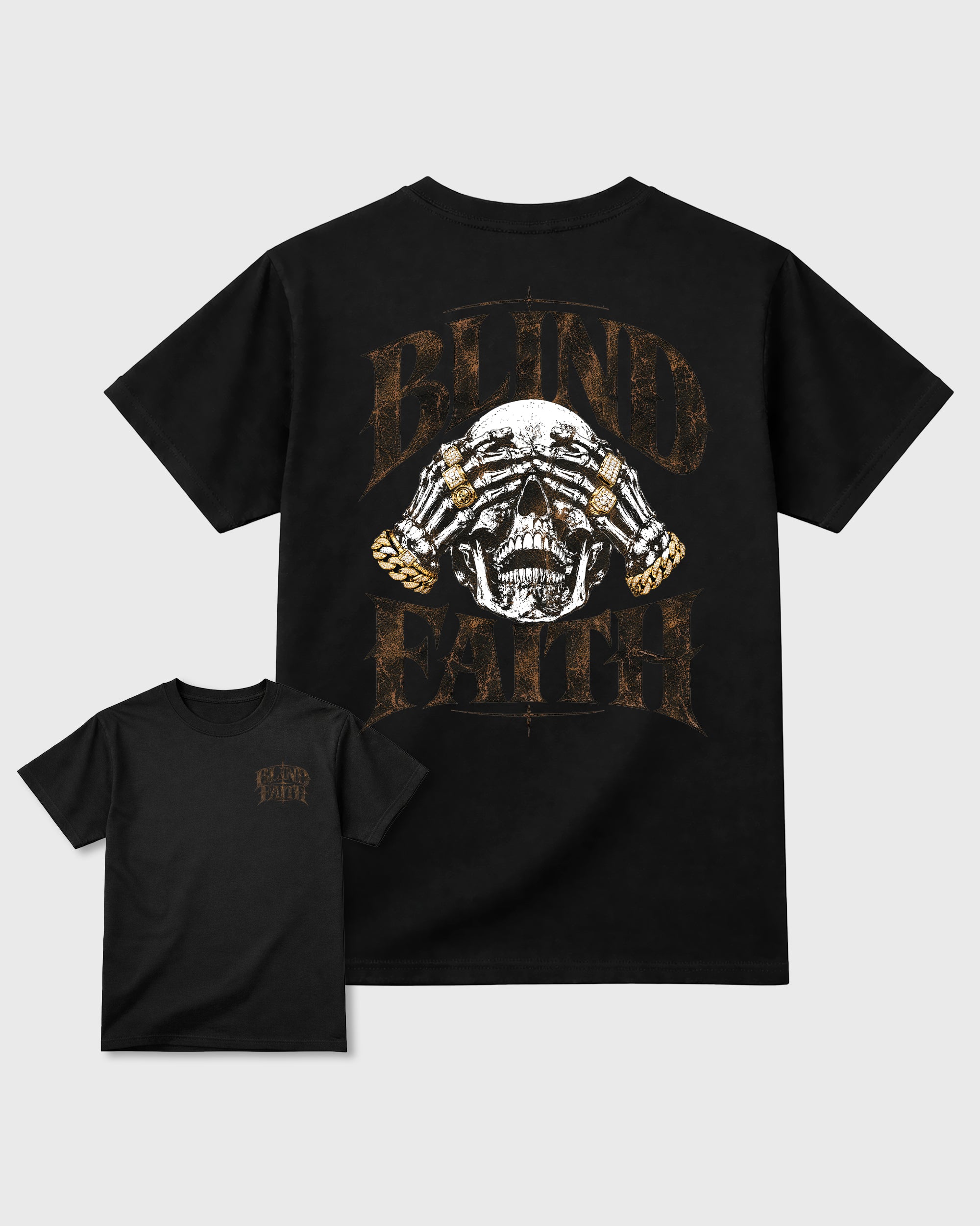 Blind Faith Black Graphic T-Shirt - 3, sneaker matching shirt designed to pair with Air Jordan 3 Not Nice sneakers for a coordinated streetwear outfit.