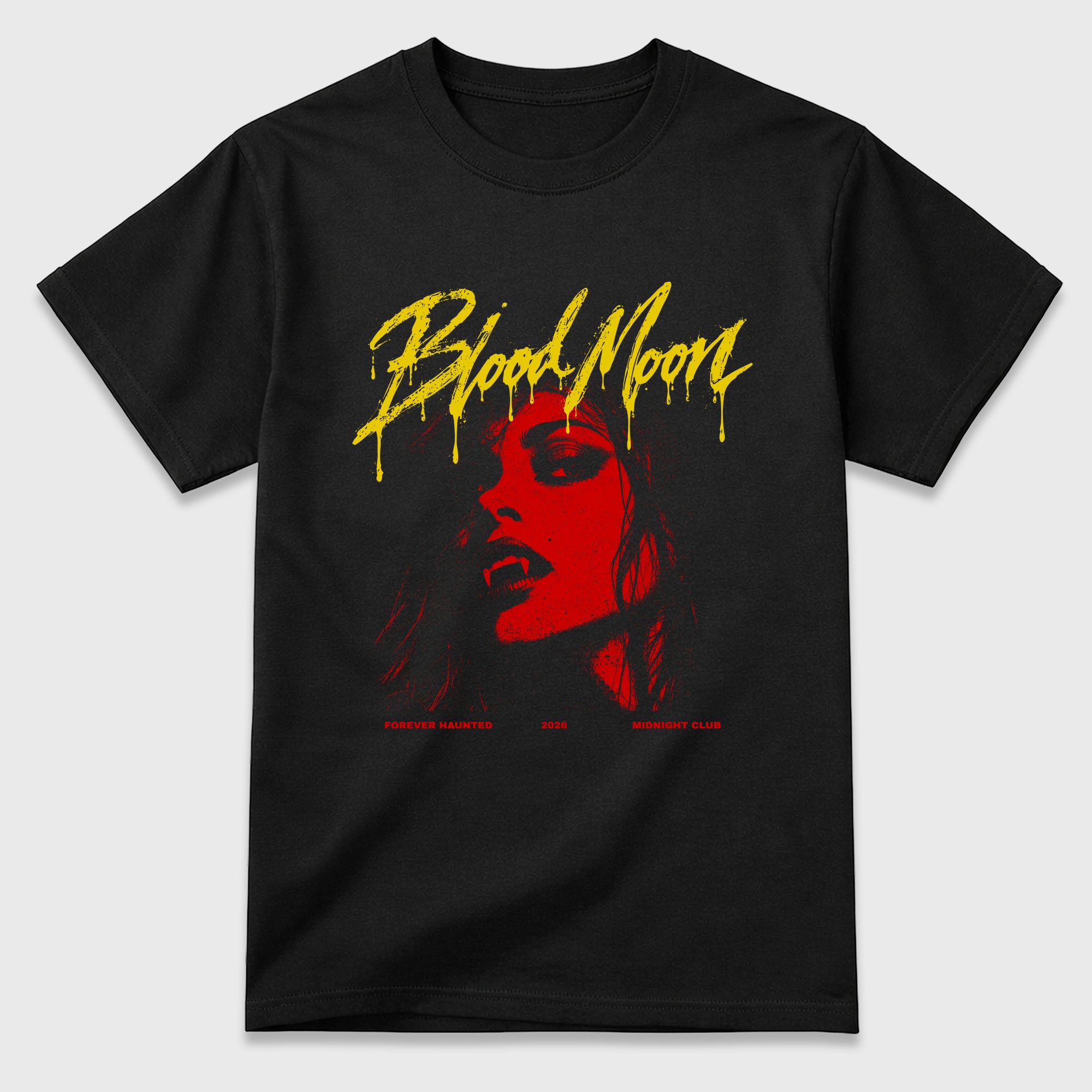 Blood Moon Graphic T-Shirt featuring original streetwear artwork designed to match the Air Jordan 14 Challenge Red. Black 2 Graphic T-Shirt.