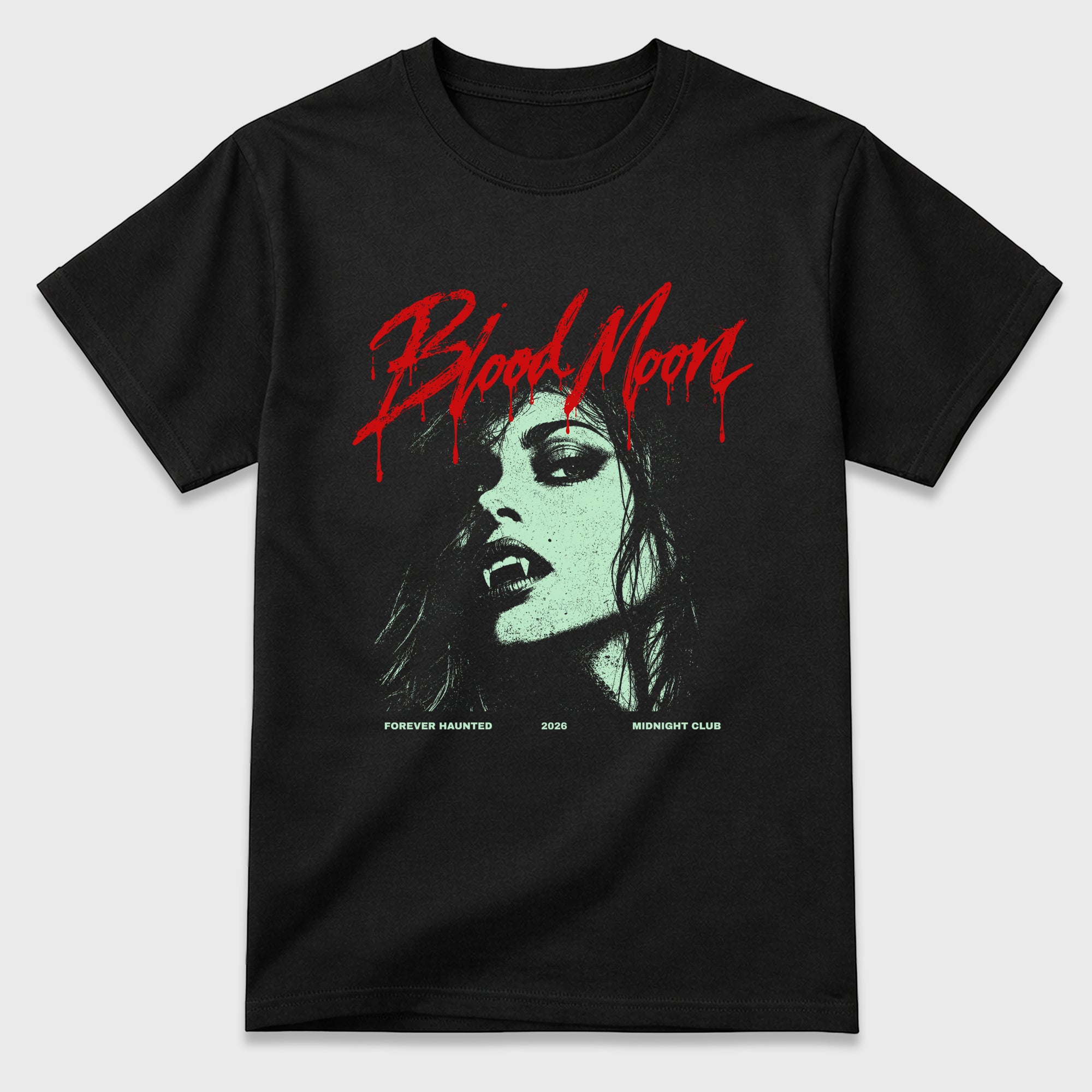 Blood Moon Graphic T-Shirt featuring original streetwear artwork designed to match the Air Jordan 5 Halloween. Black 2 Graphic T-Shirt.