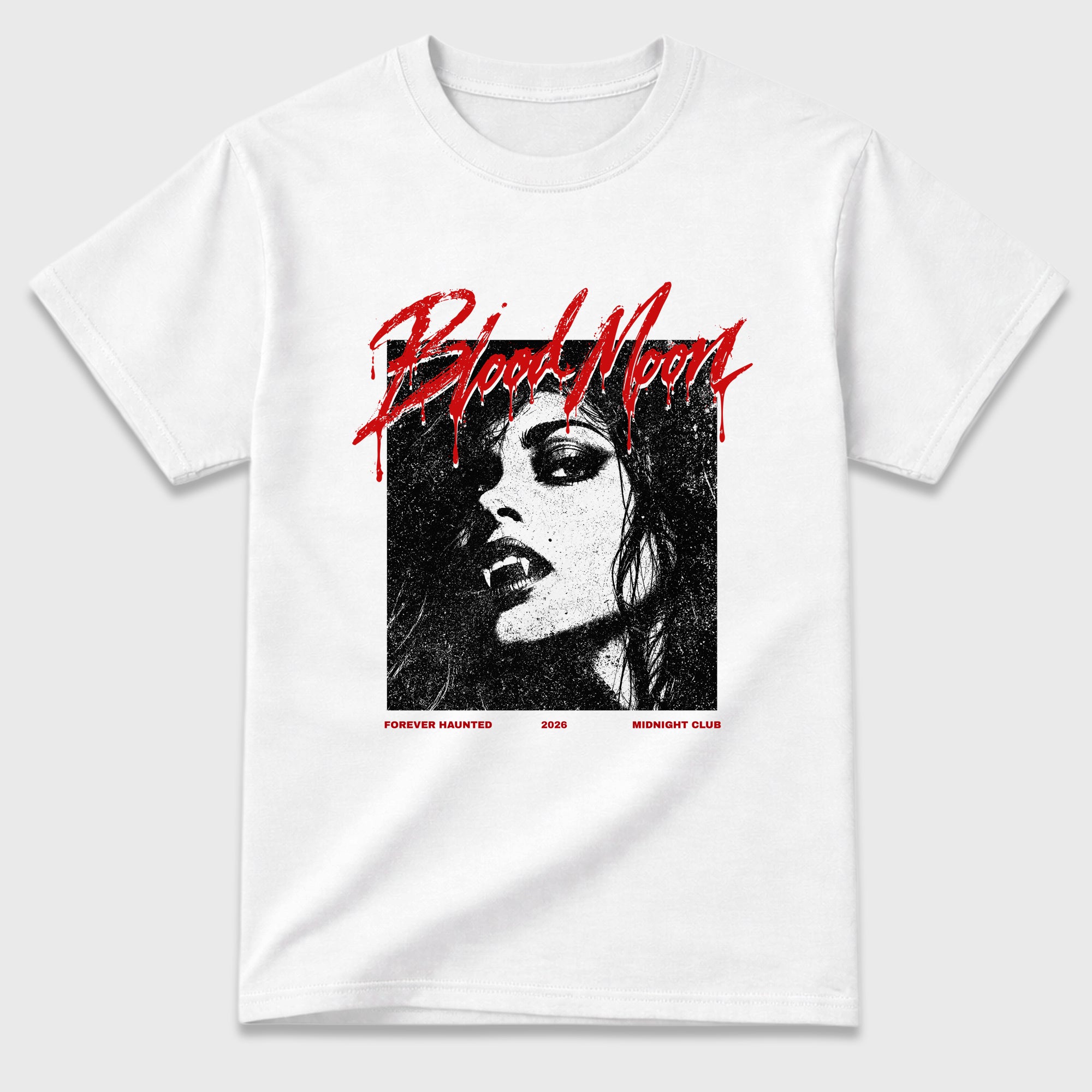 Blood Moon Graphic T-Shirt featuring original streetwear artwork designed to match the Air Jordan 9 True Red. White 2 Graphic T-Shirt.